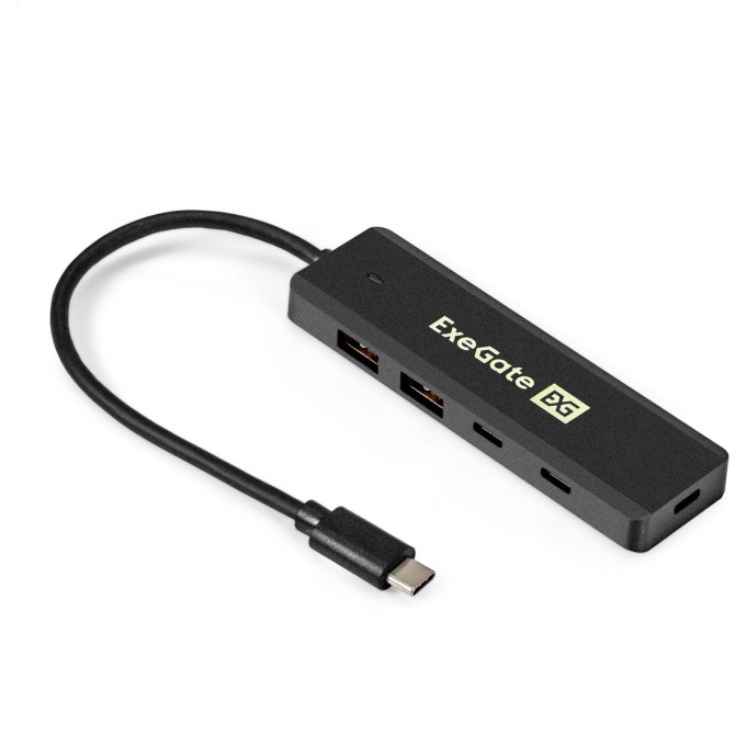 USB-Хаб (концентратор) 4-в-1 EXEGATE DUB-2C2P/10G EX298169RUS